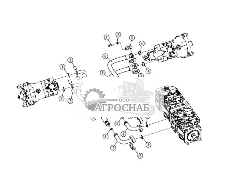Трансмиссия выс. давл.  гидростат. шланги - ST26260 61.jpg